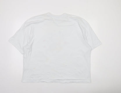 ASOS Women White 2XL Disney Mickey Minnie Relaxed Cotton T-Shirt