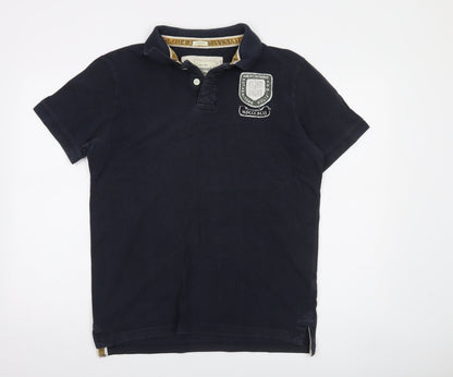 Abercrombie & Fitch Men’s Blue Polo Shirt L Cotton Embroidered Logo