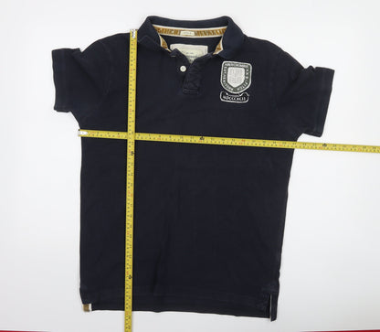 Abercrombie & Fitch Men’s Blue Polo Shirt L Cotton Embroidered Logo