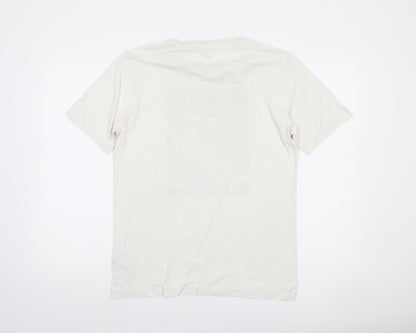 Puma Men’s White Small Logo Cotton Crew Neck Short Sleeve T-Shirt