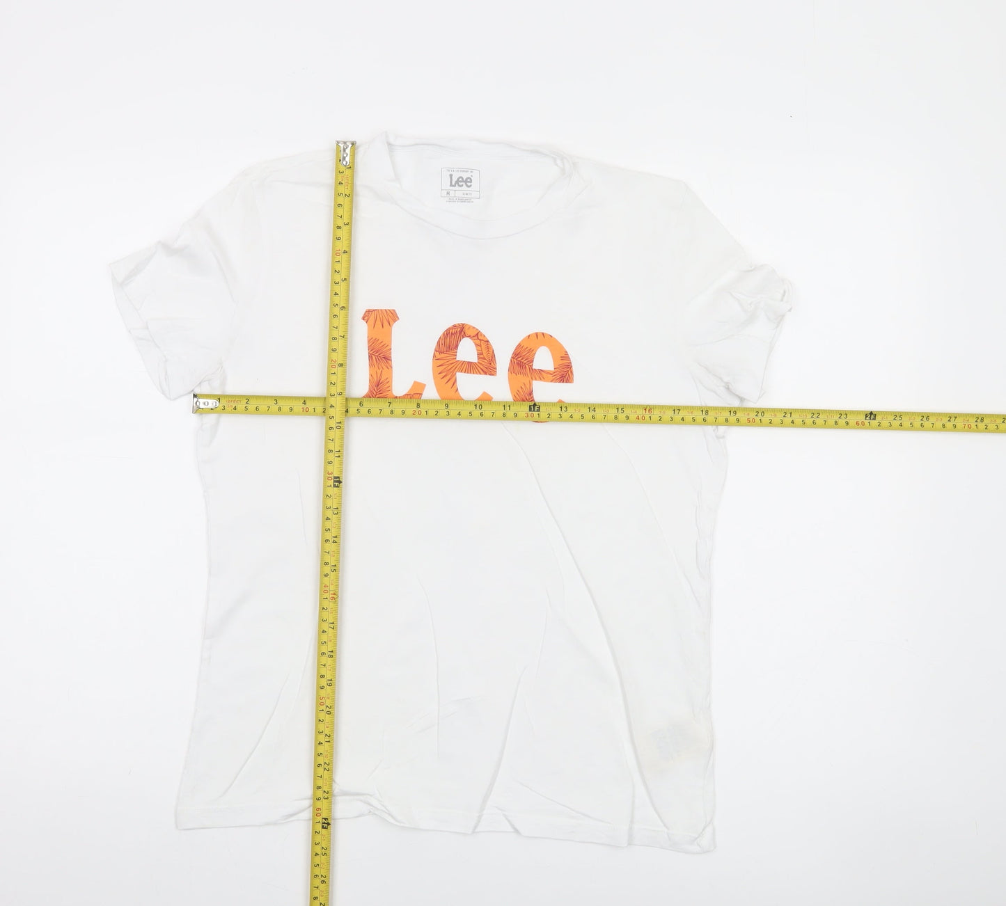 Womens UK Size M Lee White Basic T-Shirt