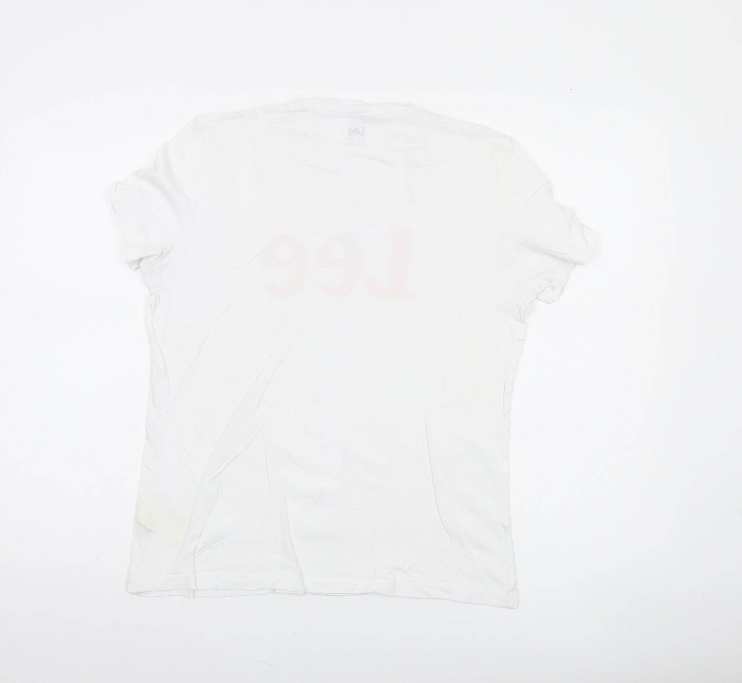 Womens UK Size M Lee White Basic T-Shirt