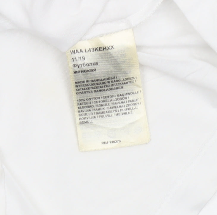 Womens UK Size M Lee White Basic T-Shirt