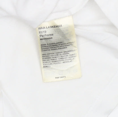 Womens UK Size M Lee White Basic T-Shirt