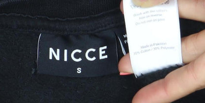 Nicce Men's Black Small Logo Crew Neck Sweatshirt