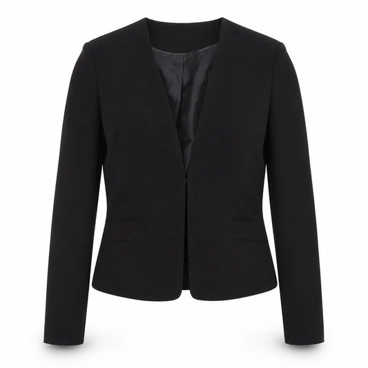 H&M Womens Black Fitted Blazer Jacket Size 6 Classic Workwear