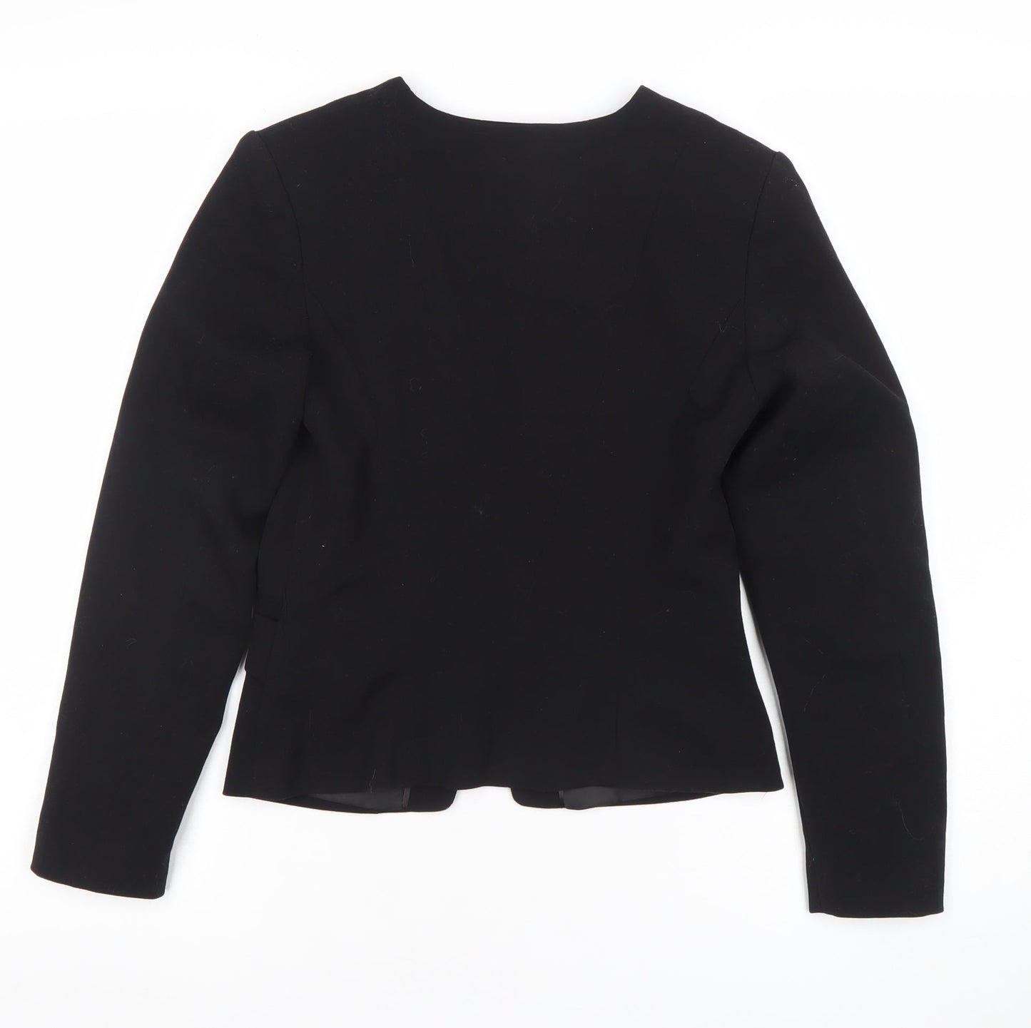 H&M Womens Black Fitted Blazer Jacket Size 6 Classic Workwear
