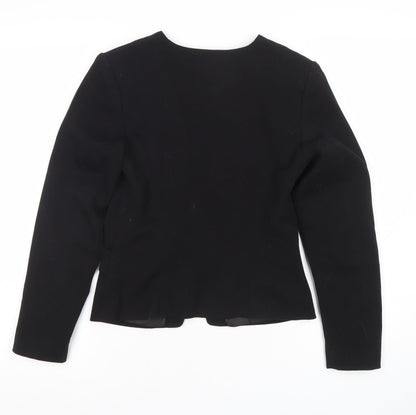 H&M Womens Black Fitted Blazer Jacket Size 6 Classic Workwear