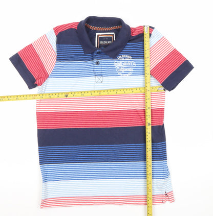 SoulCal & Co Boys Multicoloured Striped Polo Shirt 11-12 Years