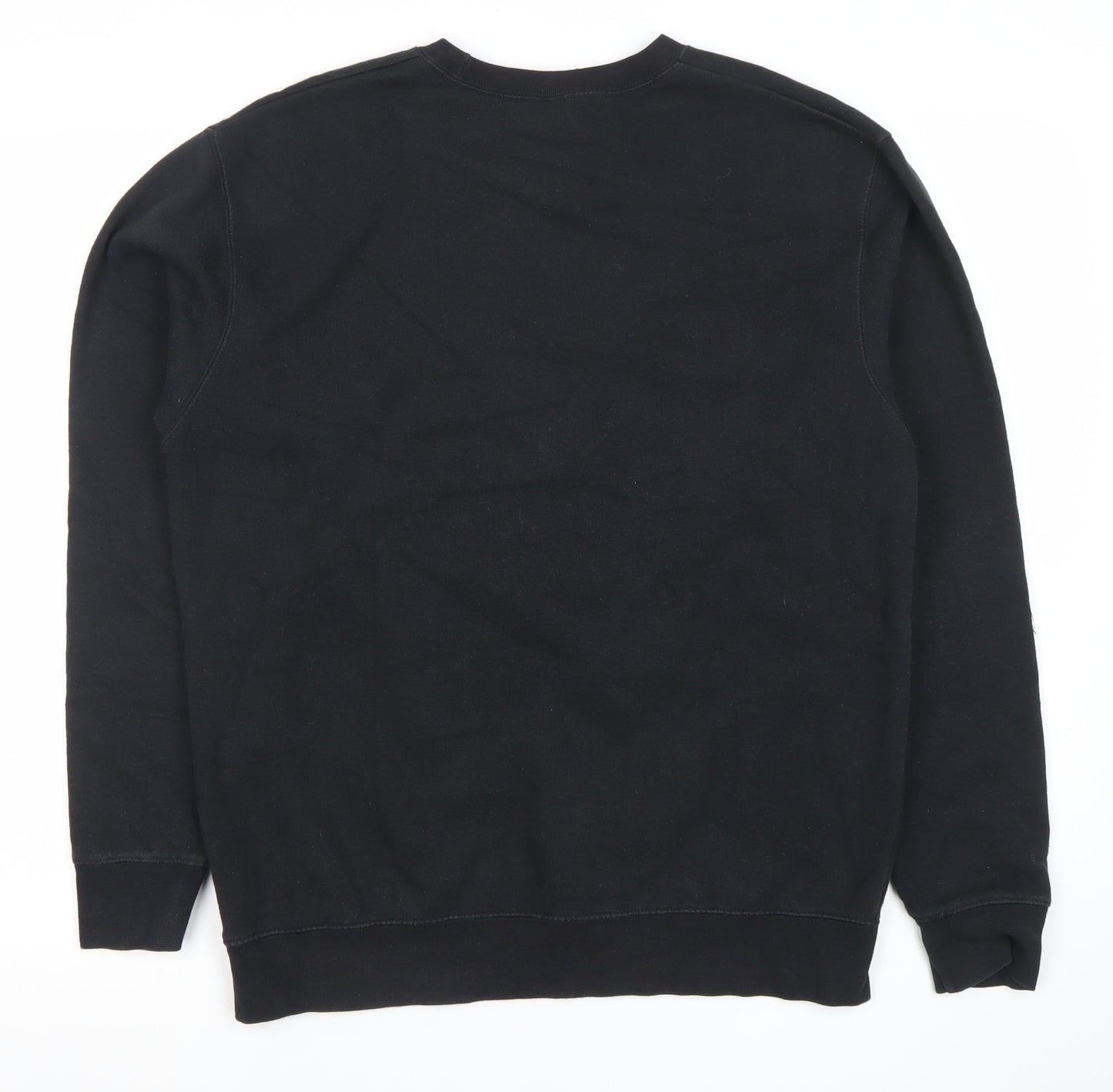 Fruit of the Loom Womens Black Medium Pullover Sweatshirt Sound Bar Graphic Cotton Blend