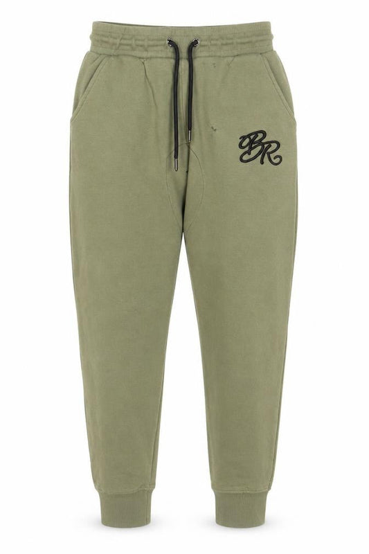 Born Rich Men’s Green Jogger Sweatpants S Regular Fit Cotton Blend