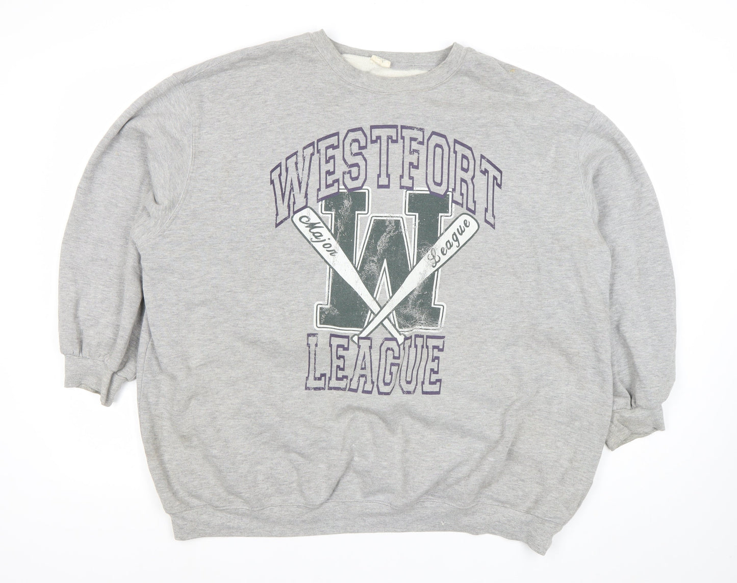 Urban Outfitters Women Grey Graphic Pullover Sweatshirt Size L