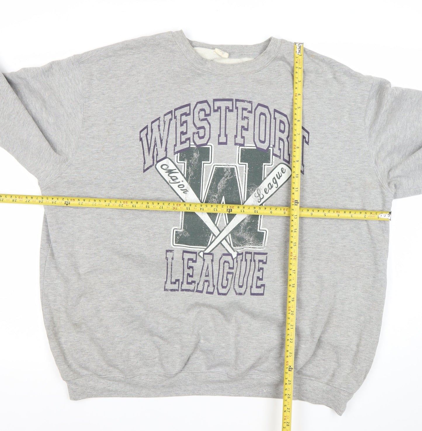 Urban Outfitters Women Grey Graphic Pullover Sweatshirt Size L