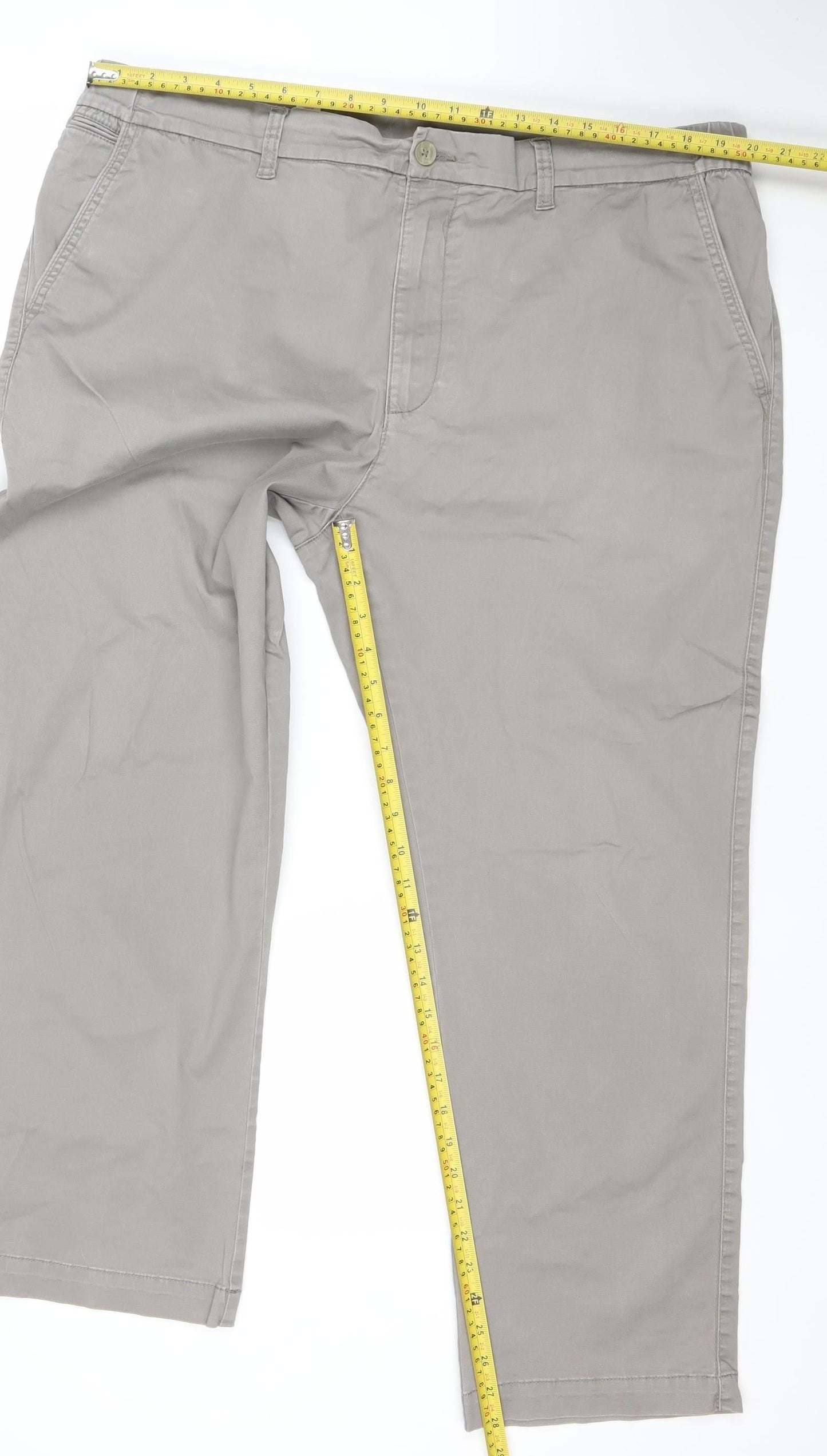 Dunnes Stores Men's Beige Chino Trousers 42W 32L Regular Fit