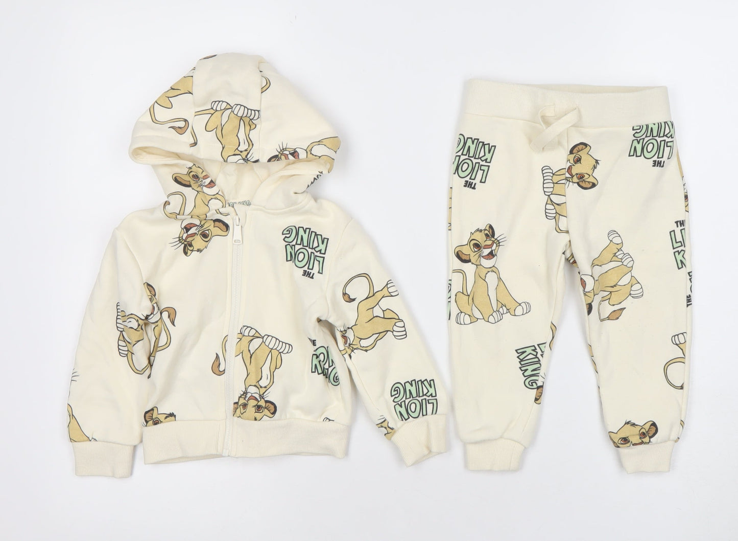 Disney The Lion King Unisex Baby Beige Hoodie & Joggers Set 9-12 Months