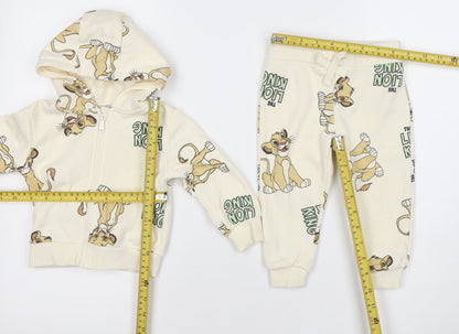 Disney The Lion King Unisex Baby Beige Hoodie & Joggers Set 9-12 Months