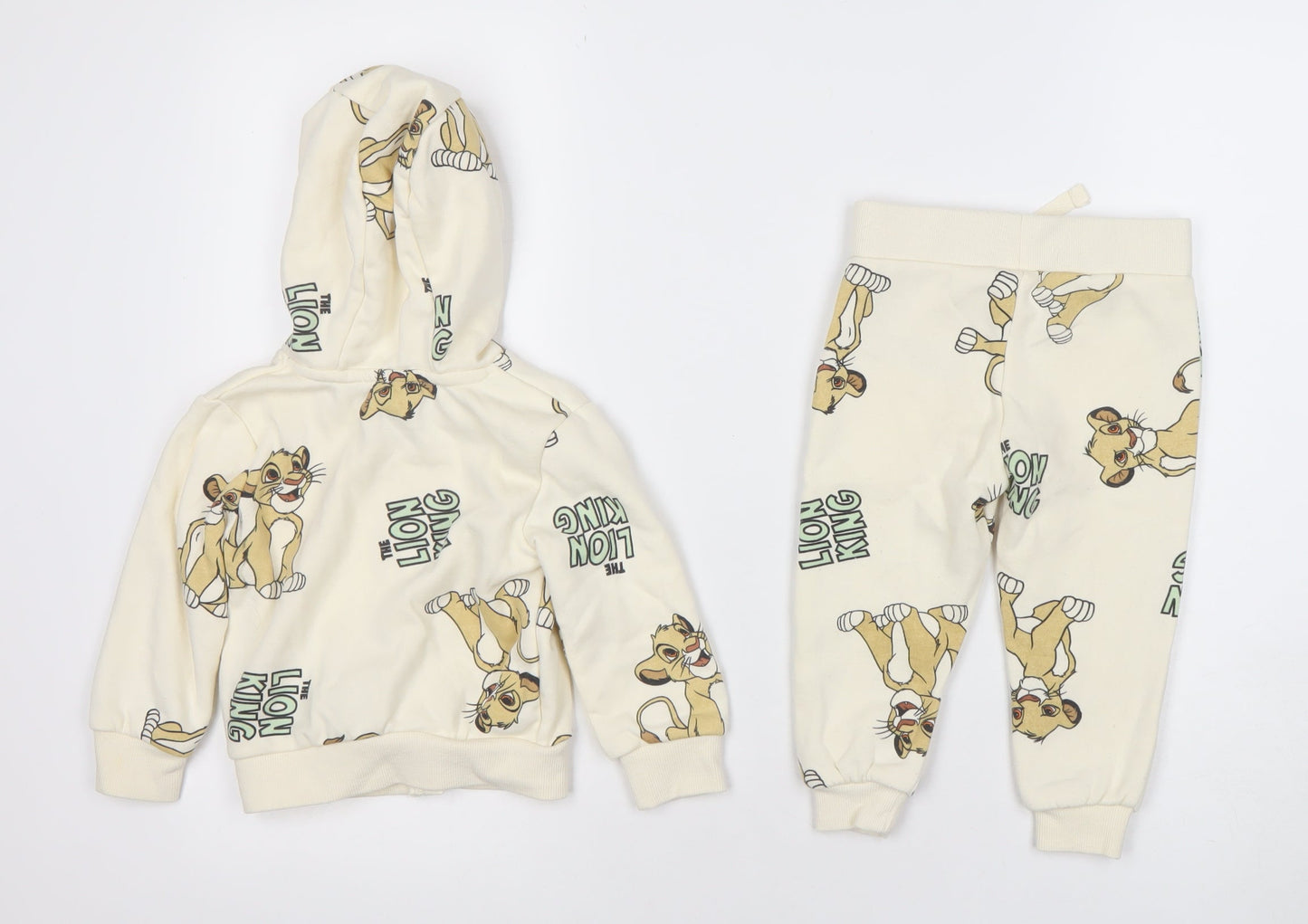 Disney The Lion King Unisex Baby Beige Hoodie & Joggers Set 9-12 Months