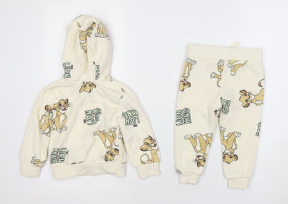Disney The Lion King Unisex Baby Beige Hoodie & Joggers Set 9-12 Months