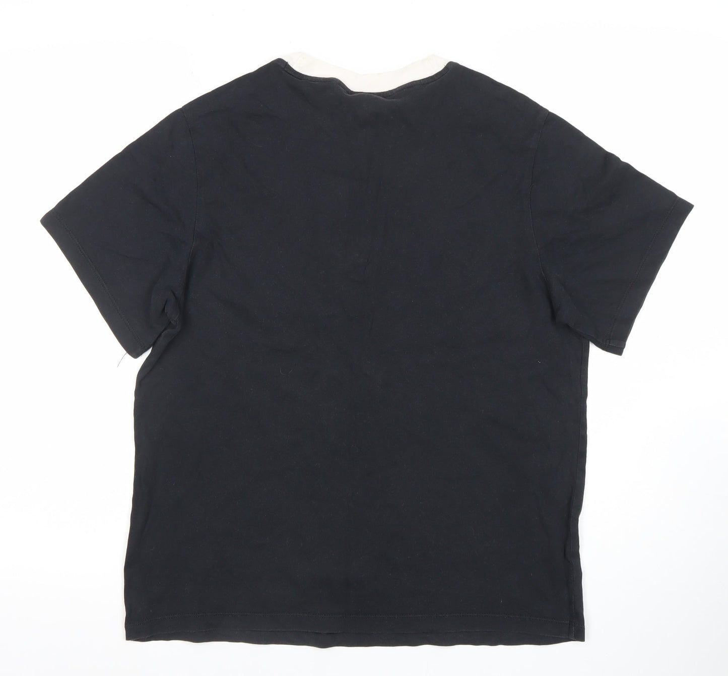 Womens UK Size 12 adidas Black Ringer T-Shirt