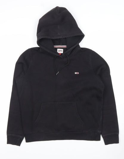 Womens UK Size M Tommy Jeans Black Pullover Hoodie