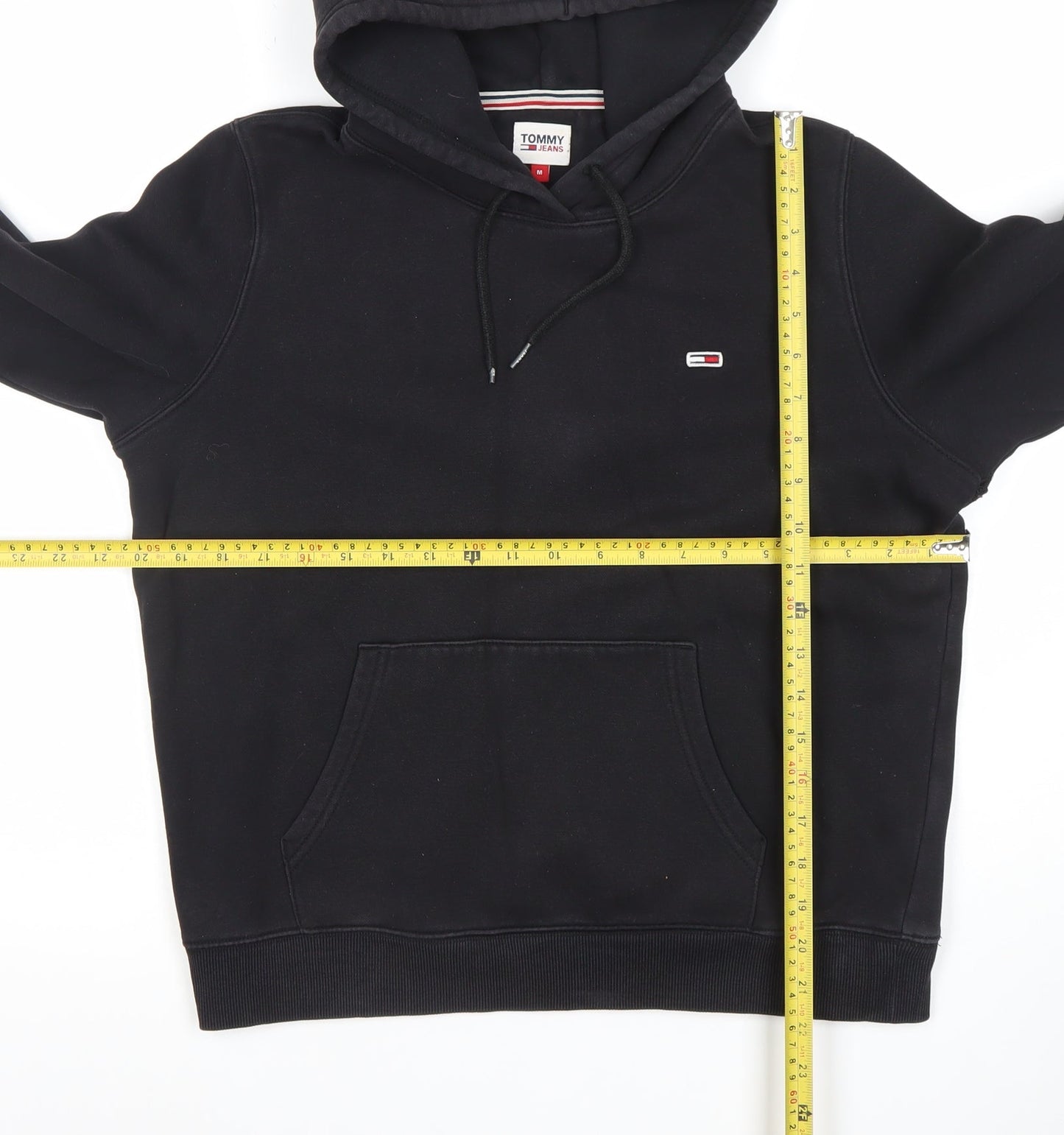 Womens UK Size M Tommy Jeans Black Pullover Hoodie