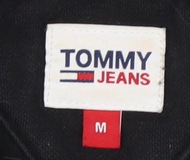 Womens UK Size M Tommy Jeans Black Pullover Hoodie