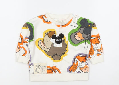 Disney Baby Unisex Multicoloured Jungle Book Long Sleeve Cotton T-Shirt 9-12M