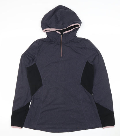 St. Bernard for Dunnes Stores Women's Grey 1/4 Zip Hoodie Small Polyester Blend