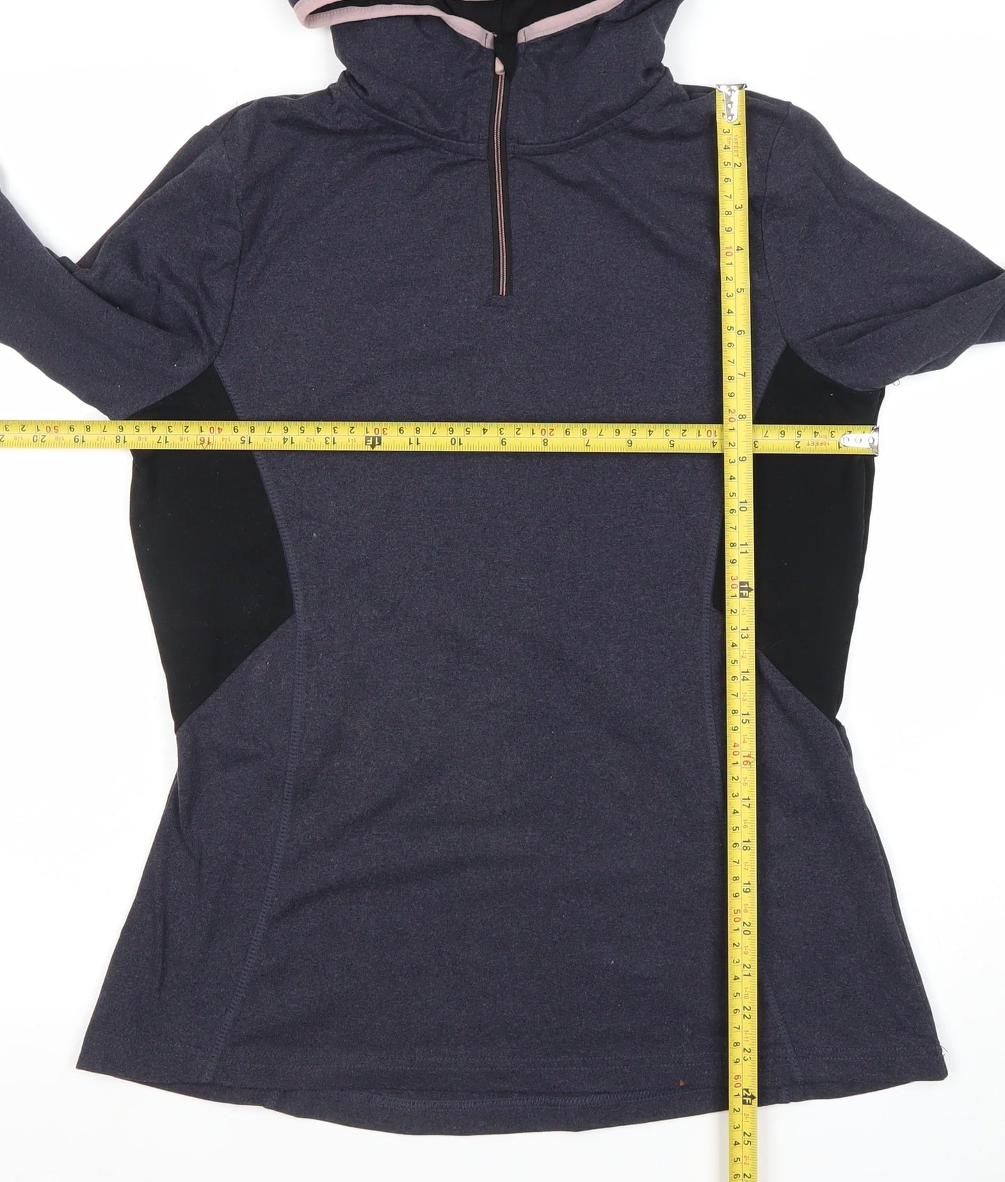 St. Bernard for Dunnes Stores Women's Grey 1/4 Zip Hoodie Small Polyester Blend