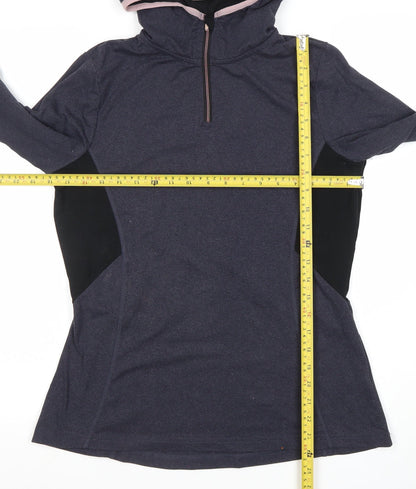 St. Bernard for Dunnes Stores Women's Grey 1/4 Zip Hoodie Small Polyester Blend