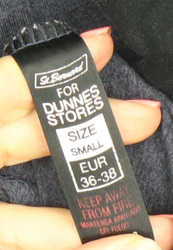 St. Bernard for Dunnes Stores Women's Grey 1/4 Zip Hoodie Small Polyester Blend