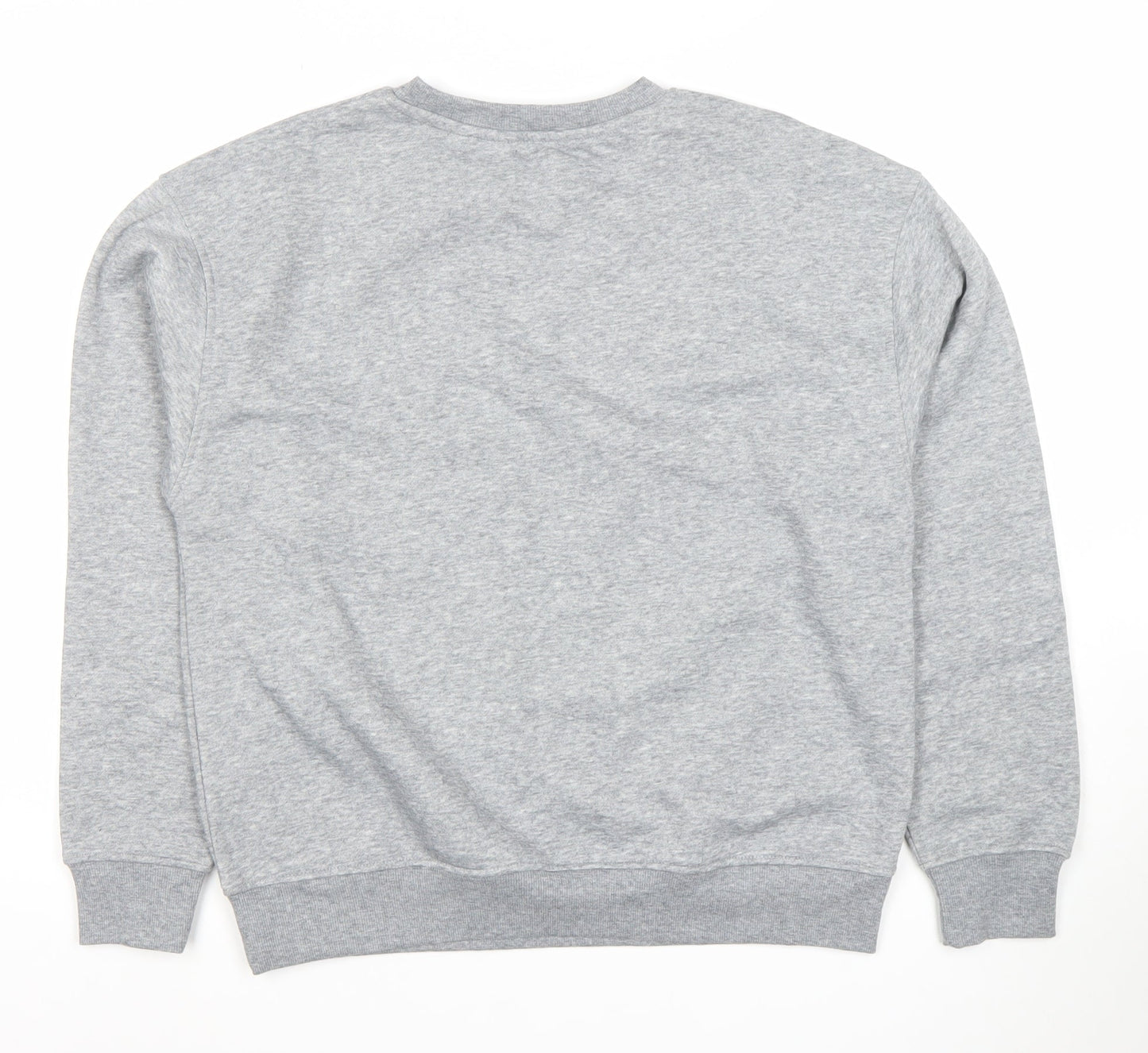 Dunnes Stores Womens Grey Marl Small Graphic Pullover Sweatshirt