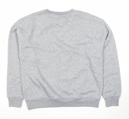 Dunnes Stores Womens Grey Marl Small Graphic Pullover Sweatshirt