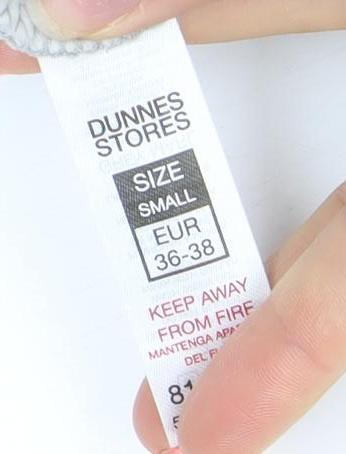 Dunnes Stores Womens Grey Marl Small Graphic Pullover Sweatshirt