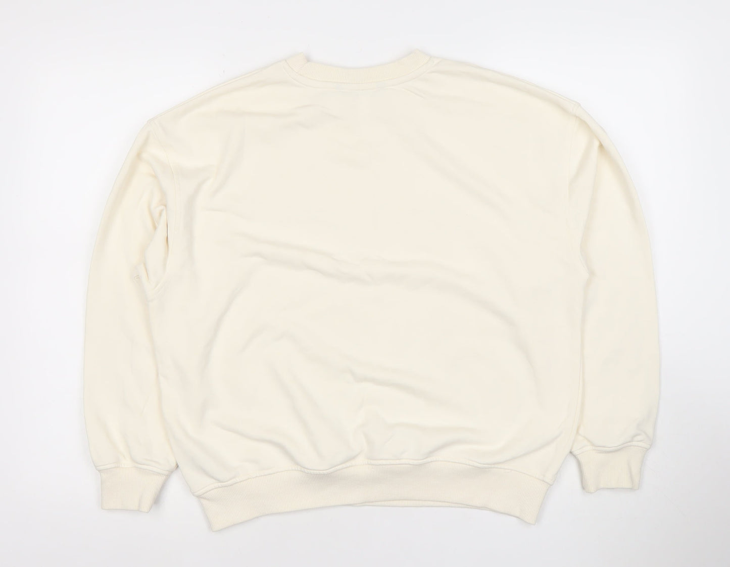 Dunnes Women Ivory Café le Marais Cotton Blend Pullover Sweatshirt Size S