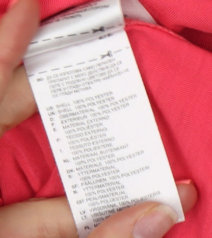 Adidas Womens Pink Short Sleeve V-Neck Climalite T-Shirt Size M 12-14