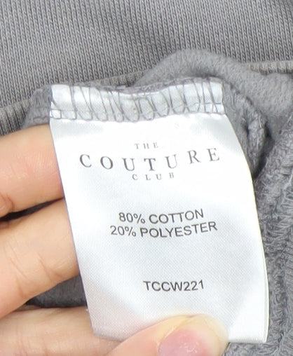 The Couture Club Mens Grey Logo Sweatshirt L Regular Fit