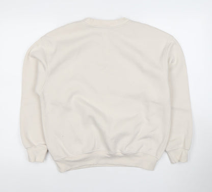 Dunnes Women Beige XS Graphic Paris Print Pullover Sweatshirt