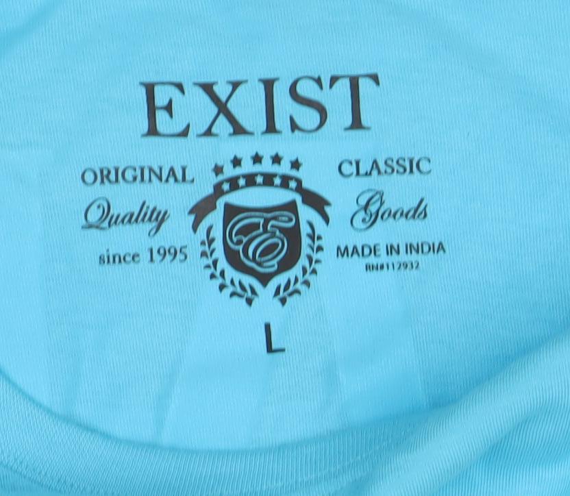 Exist Womens Blue White Orlando Florida Pullover Sweatshirt Size L