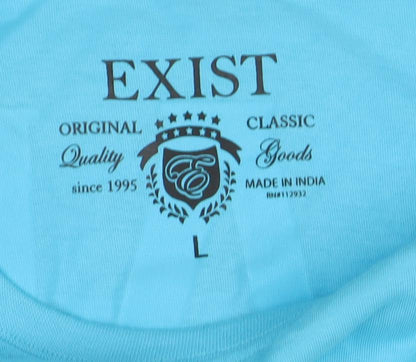 Exist Womens Blue White Orlando Florida Pullover Sweatshirt Size L