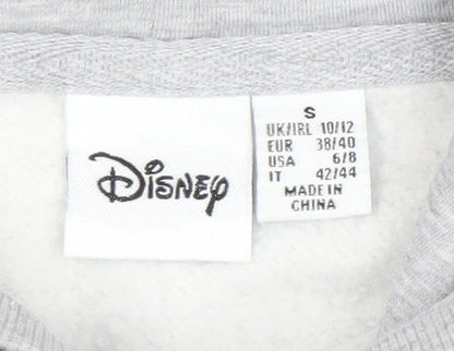 Disney Women’s Grey Hoodie Minnie Mouse Print Size 10/12 Pullover