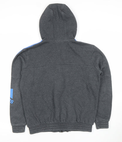 Boys UK Size 13-14 Years adidas Grey Full Zip Hoodie
