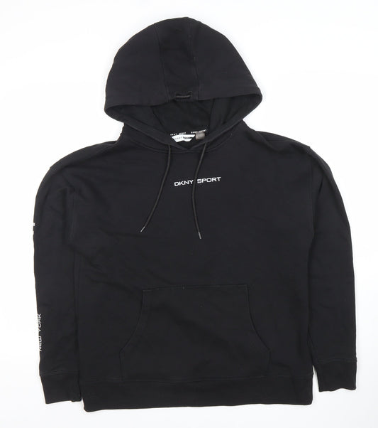 DKNY Sport Women's Black Pullover Hoodie XS Cotton Blend