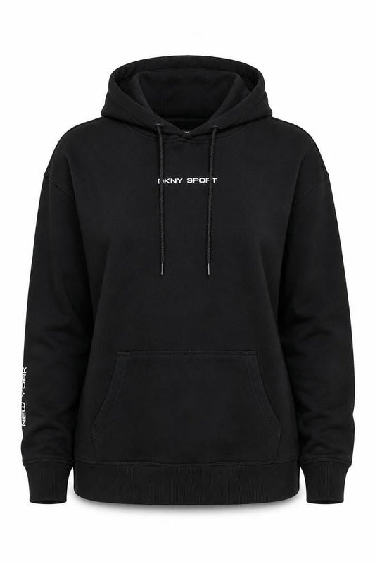 Womens UK Size XS DKNY Black Pullover Hoodie