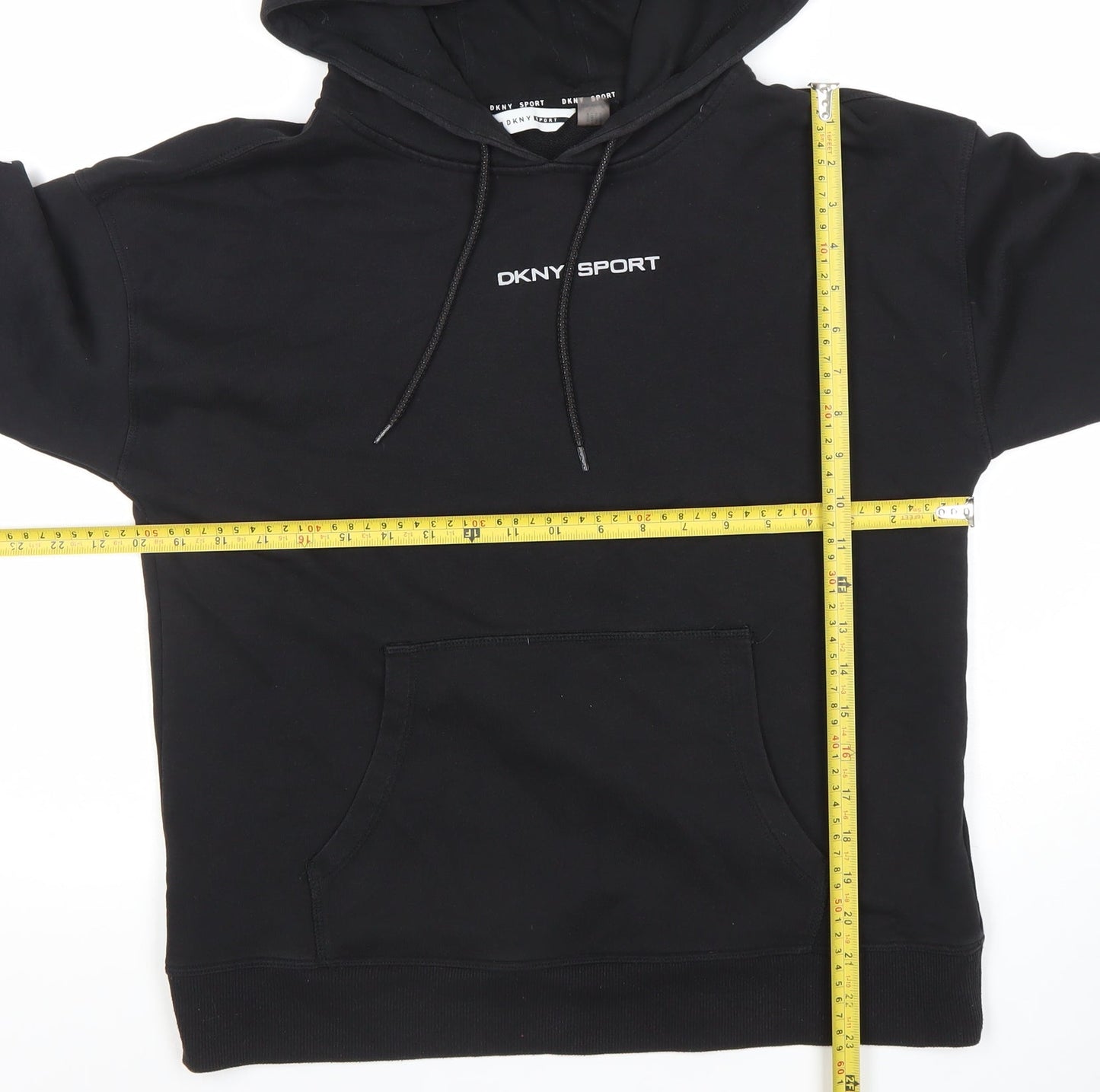 DKNY Sport Women's Black Pullover Hoodie XS Cotton Blend