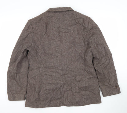 Your Sixth Sense Women’s Brown Tweed Wool Blend Blazer Size 16