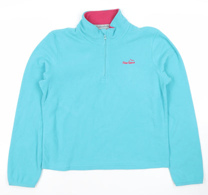 Peter Storm Girls Blue Fleece 1/4 Zip Pullover Sweatshirt Size 13 Years