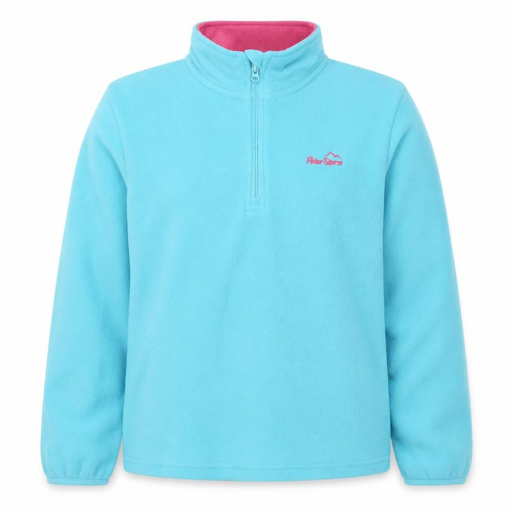 Peter Storm Girls Blue Fleece 1/4 Zip Pullover Sweatshirt Size 13 Years