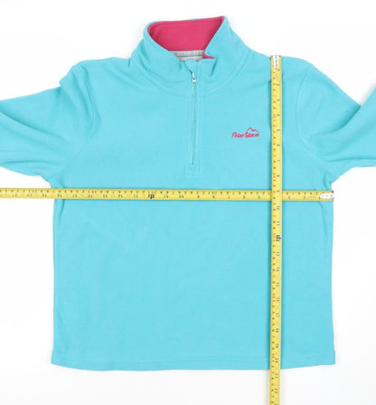 Peter Storm Girls Blue Fleece 1/4 Zip Pullover Sweatshirt Size 13 Years