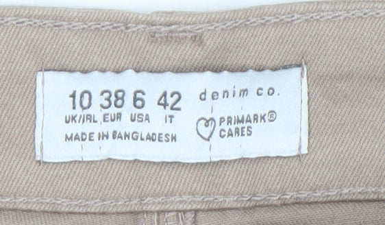Primark Women’s Beige Straight Jeans Size 10 Regular Fit